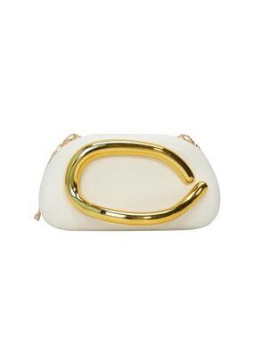 Acrylic Evening Clutch Purse Vintage Handlebars Adjustable Strap